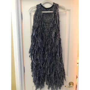 Dillards Copper Key Long Yarn Vest SZ S/M